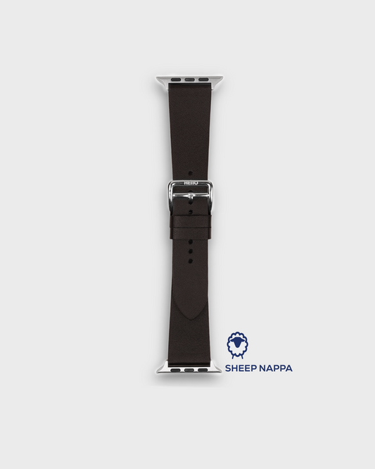 Black Hawk__Black Leather Apple Watch Strap