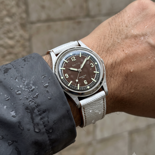 Cappuccino Cream__White Brown Epsom Italian Leather Watch strap 