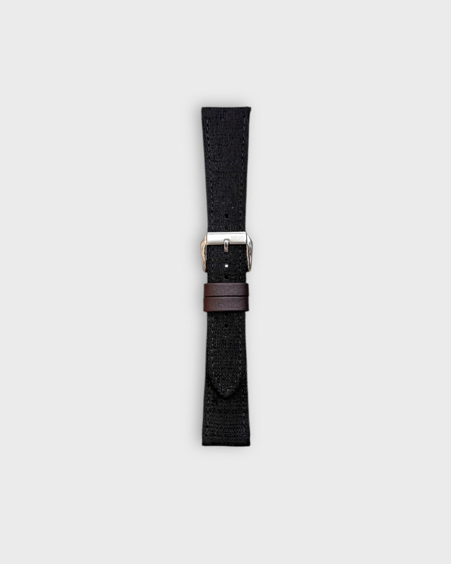 Noir Weave__Khadi fabric watch strap