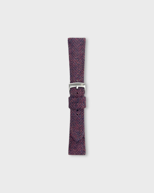 Merlot_Tweed Fabric Watch Strap Vegan