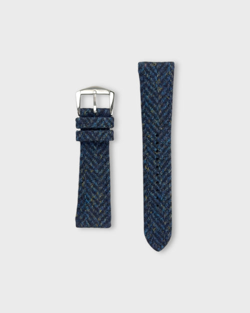 Admiral__Blue Fabric Watch Strap in Tweed, 22mm