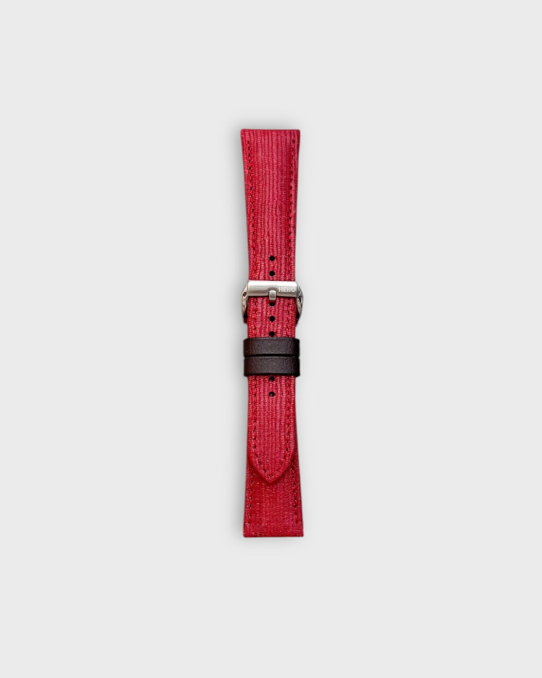 Crimson Drape__Indian Silk Khadi Fabric Watch Strap