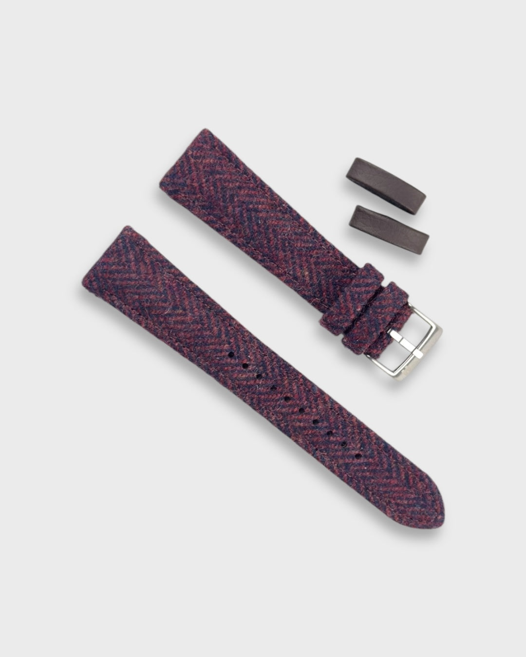 Merlot_Tweed Fabric Watch Strap Vegan