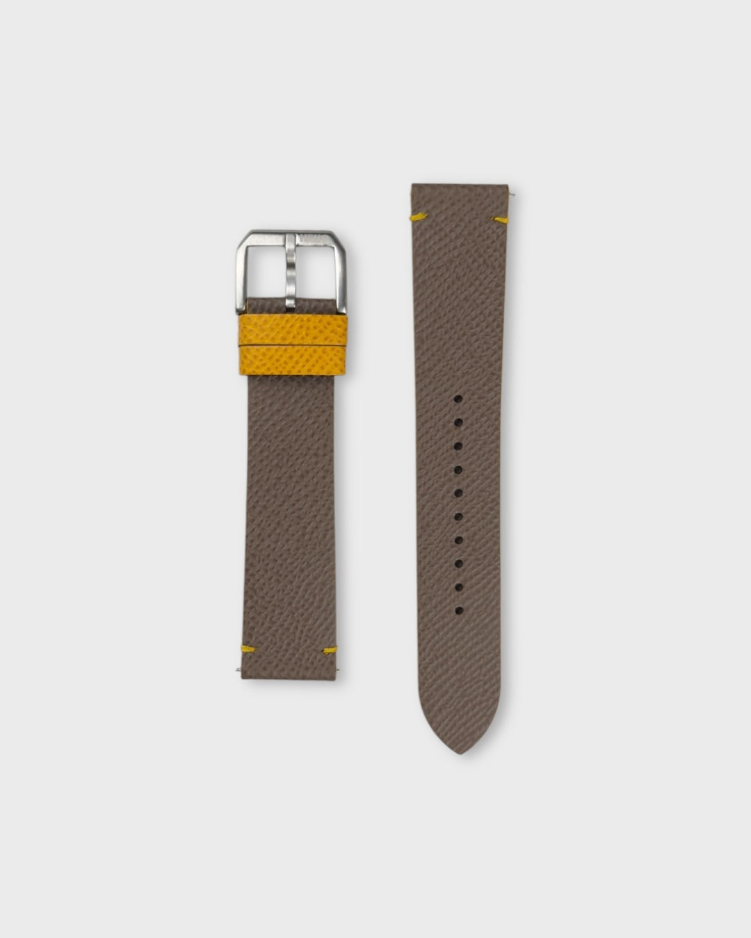 Honey Biscuit__Italian Leather Watch Straps in Brown & Yellow 20mm, 21mm, 22mm