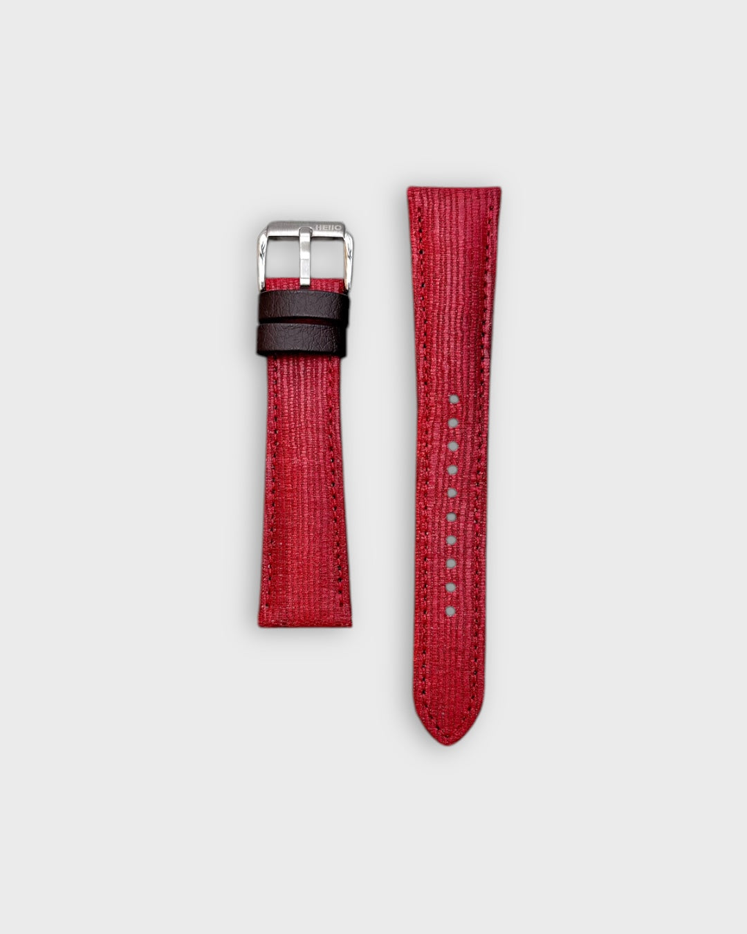 Crimson Drape__Silk Khadi Vegan Fabric Watch Strap 20mm