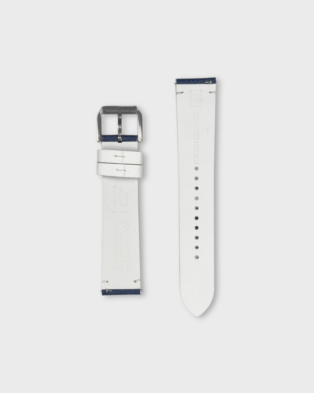 Blueberry Cream__Epsom Leather Watch Strap in Blue Colour 20mm, 22mm