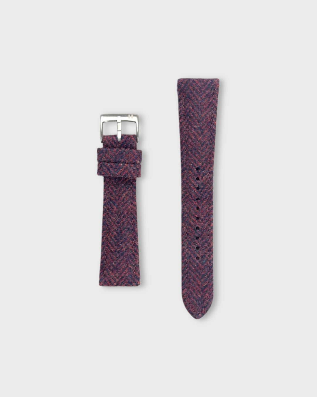 Merlot_Tweed Fabric Watch Strap Vegan
