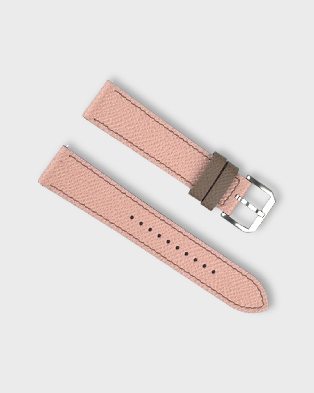 Berry Truffle__Pink Brown Epsom Italian Leather Watch strap