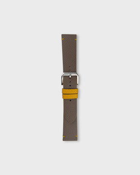 Honey Biscuit / 20mm / IWC Style Tang Steel Buckle - Silver