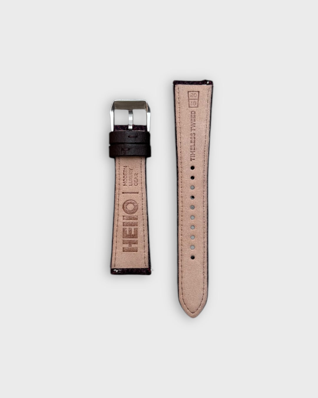 Merlot__Hello 5 River Tweed 20mm Fabric Watch Strap 100% Vegan
