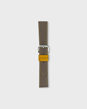 Honey Biscuit / 20mm / IWC Style Tang Steel Buckle - Silver