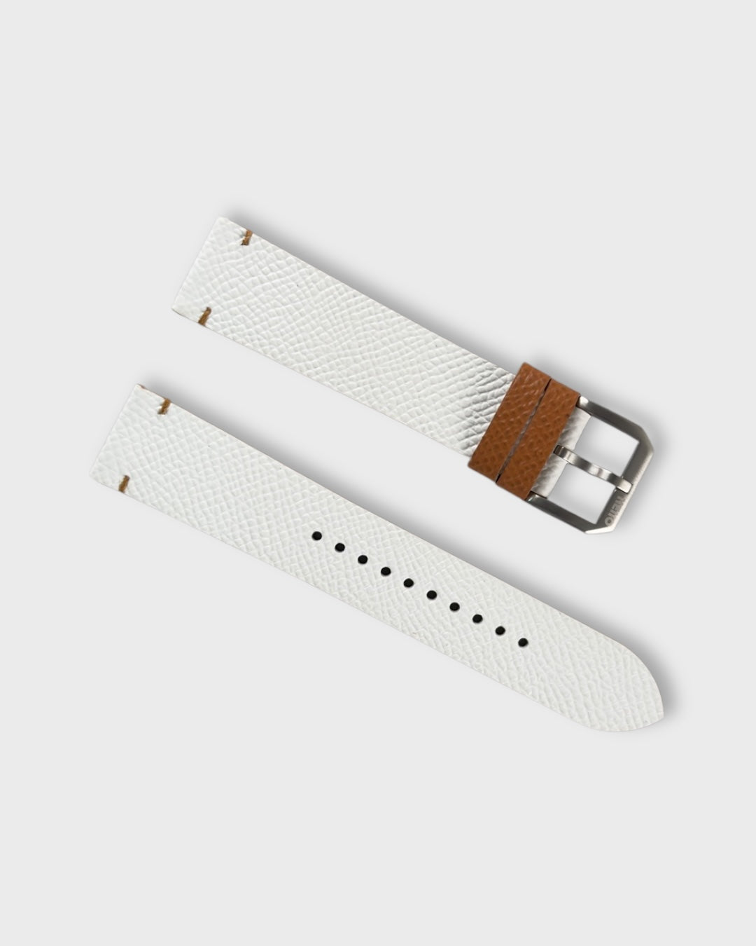 Cappuccino Cream__Leather White watch strap