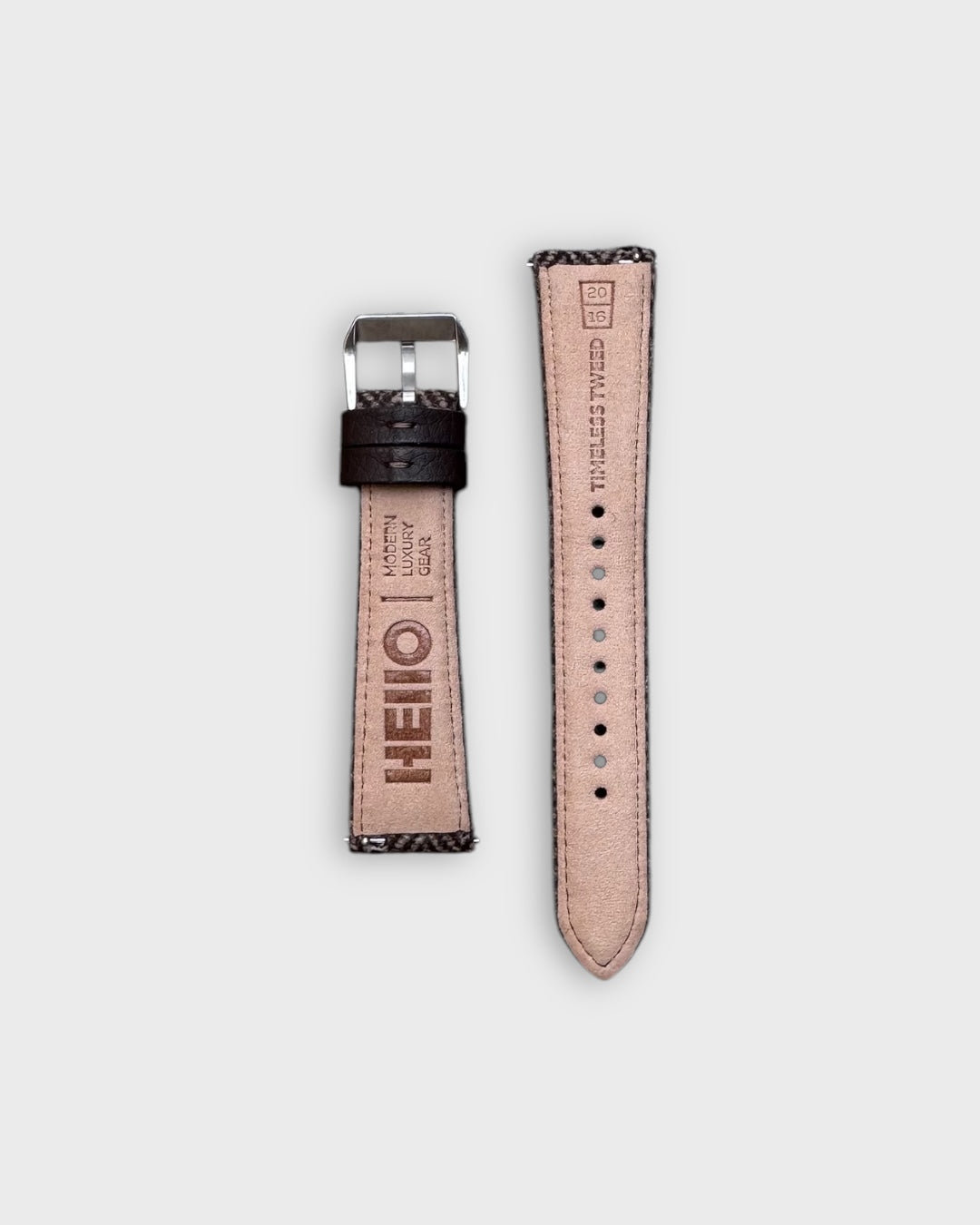 Truffle__Hello 5 River Tweed Fabric Watch Strap 100% Vegan Timeless Tweed Harris tweed