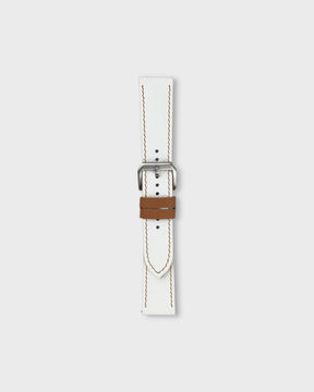 Cappuccino Cream / 20mm / IWC Style Tang Steel Buckle - Silver