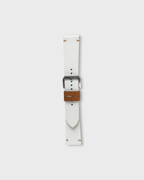 Cappuccino Cream / 20mm / IWC Style Tang Steel Buckle - Silver