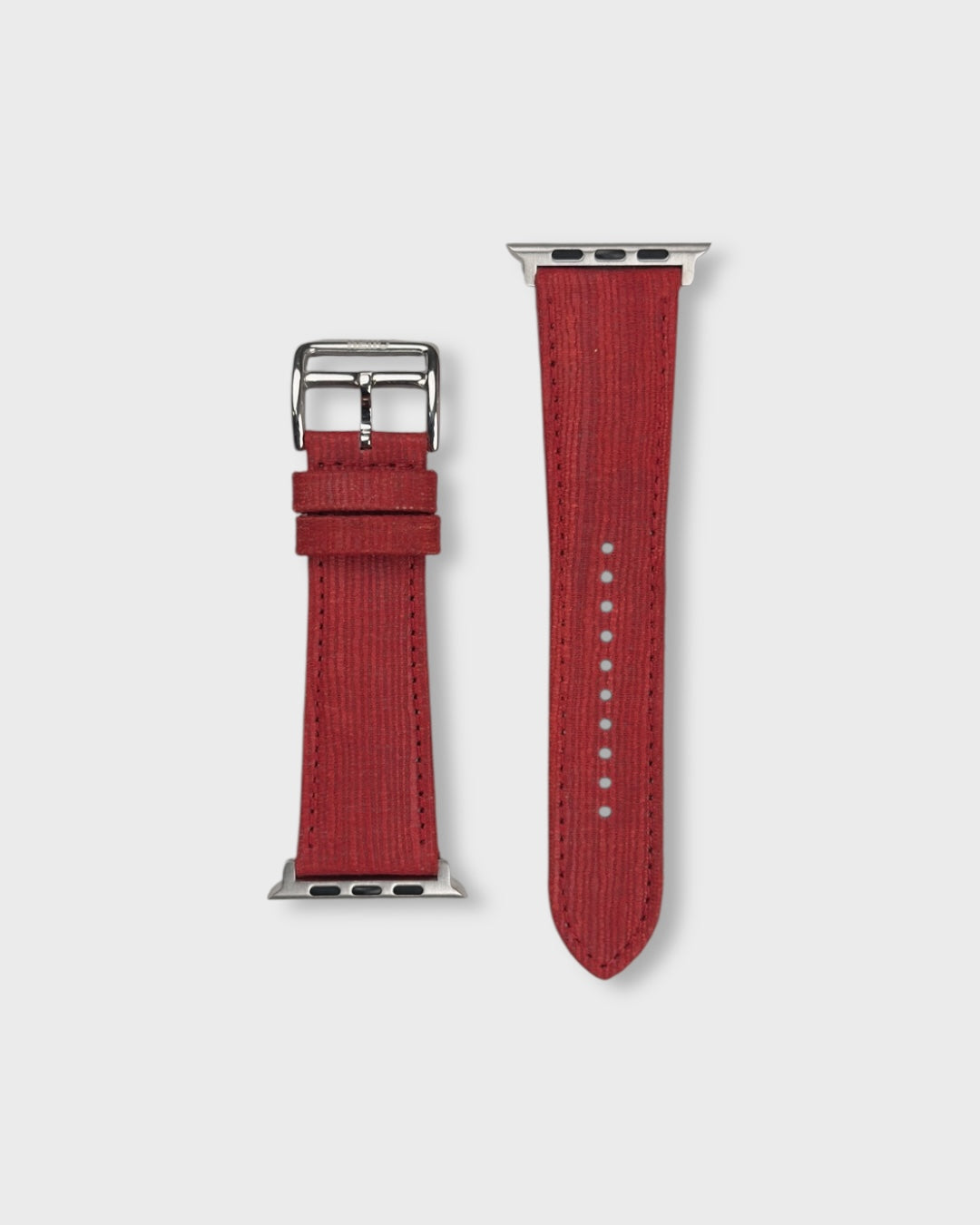 Crimson Drap__Apple Watch Strap in Khadi Silk Fabric