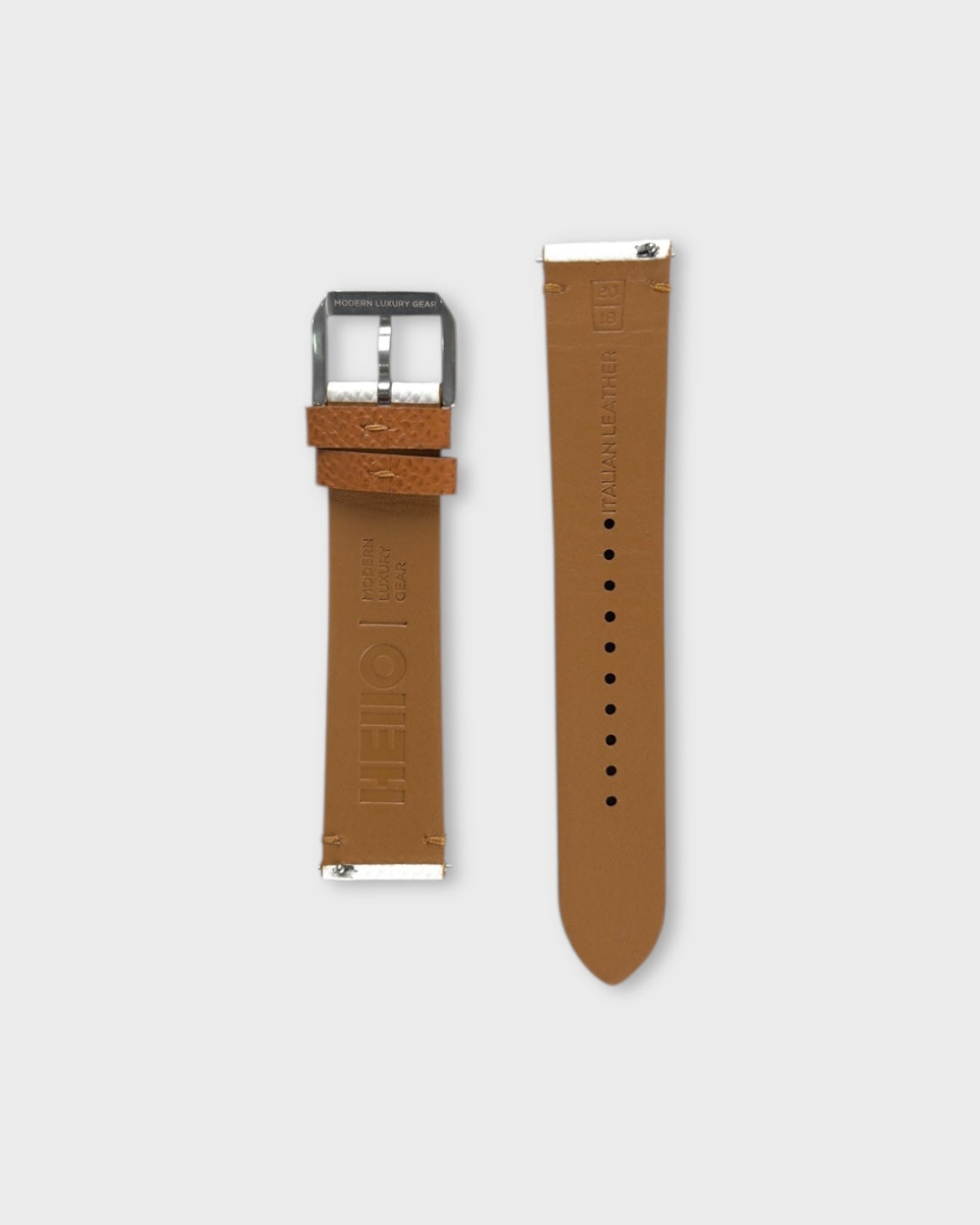 Cappuccino Cream__Leather White watch strap