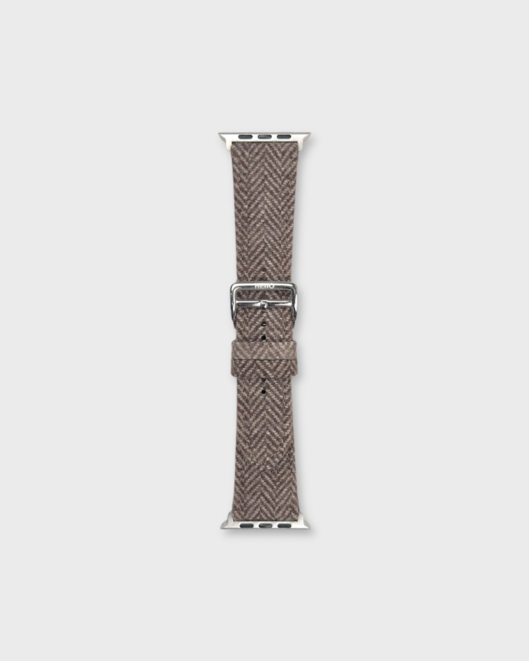 Truffle__Fabric Apple Watch Strap in brown coloured Tweed