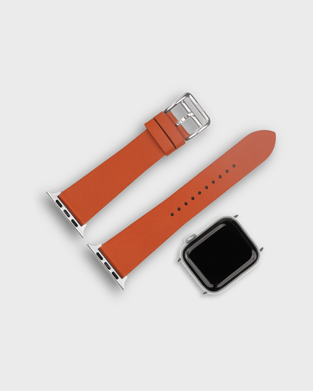 Carrot Orange__Orange apple leather watch strap