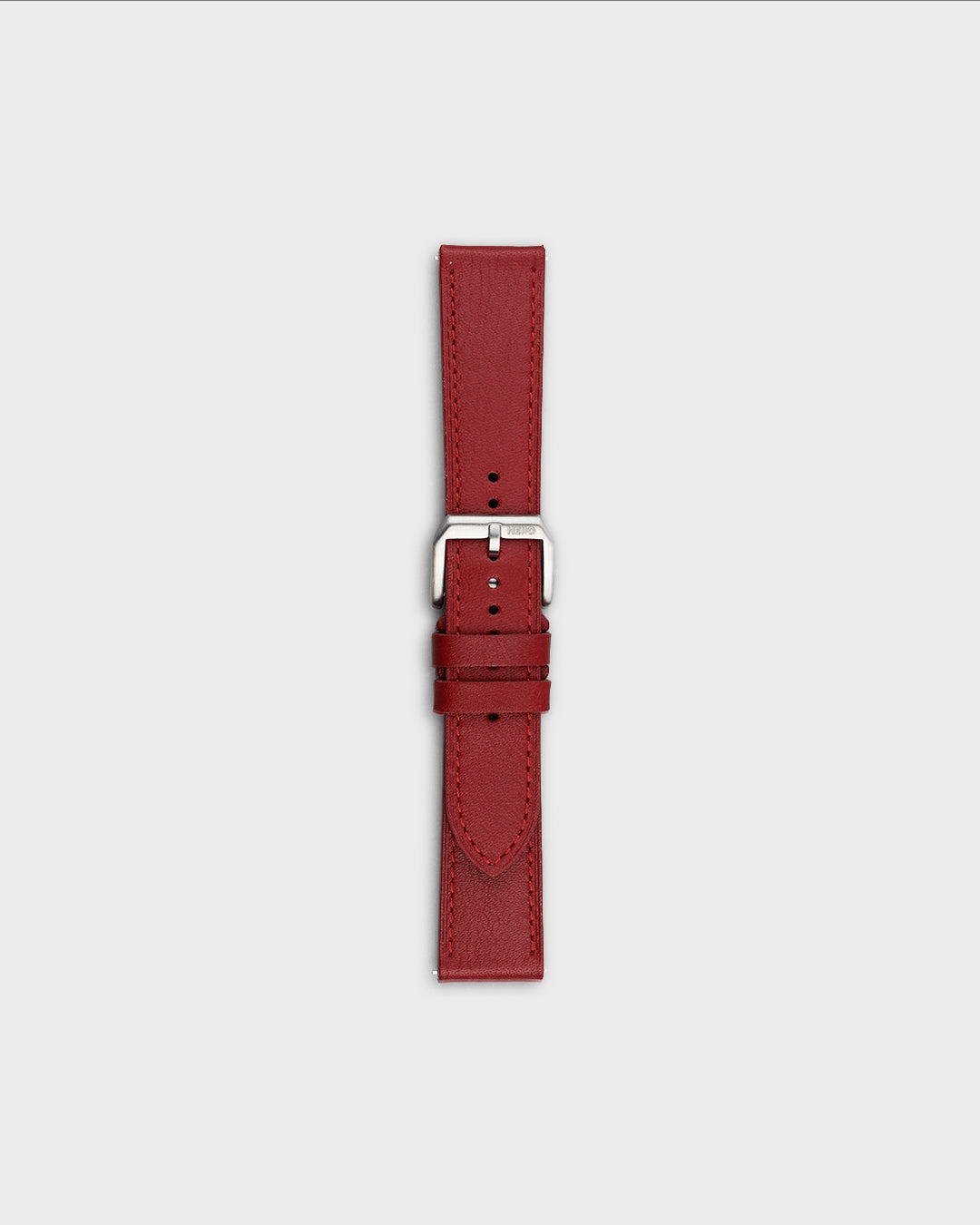 Ember (Red)__Premium Italian Napa Leather Watch strap by Hello EDC in Red 18mm, 20mm & 22mm lug width sizes with FLEXA keeper system