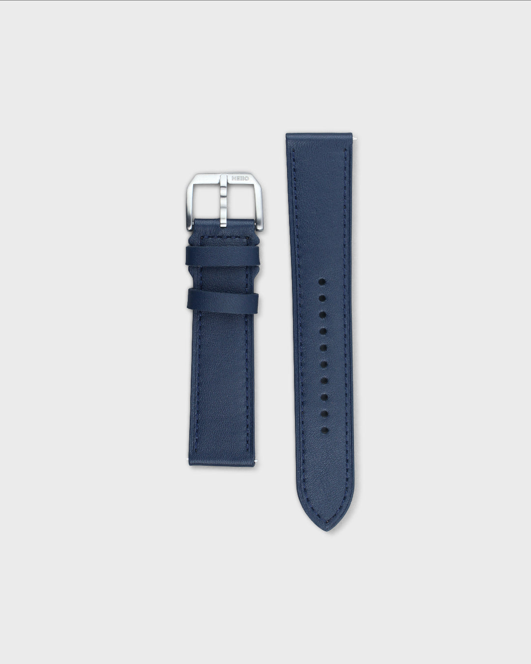 Atlantic (Navy)__Premium Italian Napa Leather Watch strap by Hello EDC in Navy colour and 18mm, 20mm & 22mm lug width sizes with FLEXA keeper system