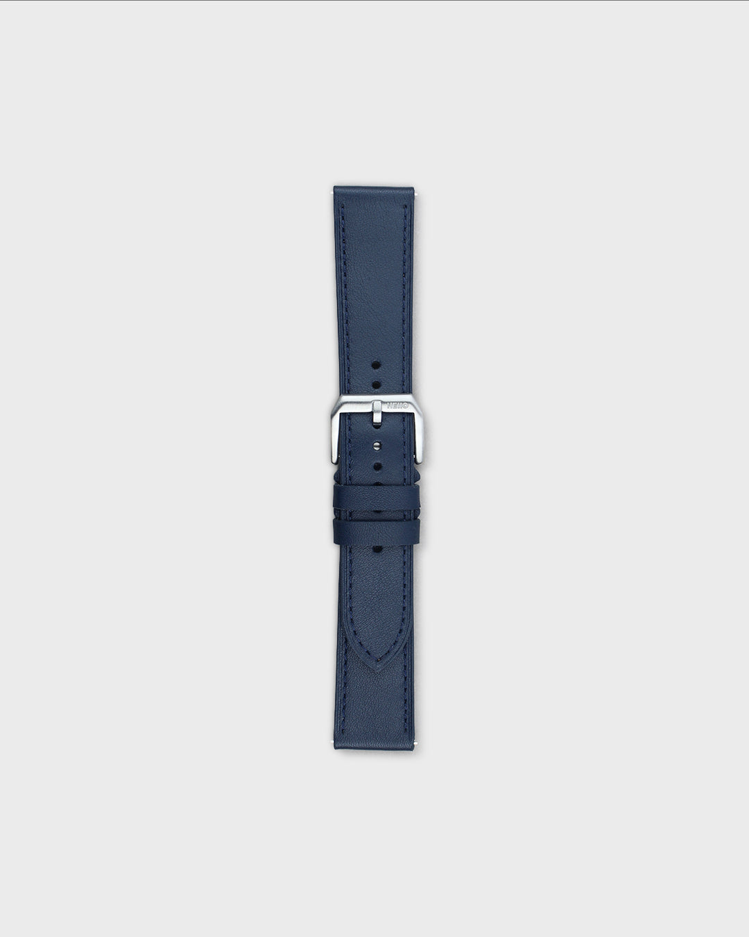 Atlantic (Navy)__Premium Italian Napa Leather Watch strap by Hello EDC in Navy colour and 18mm, 20mm & 22mm lug width sizes with FLEXA keeper system