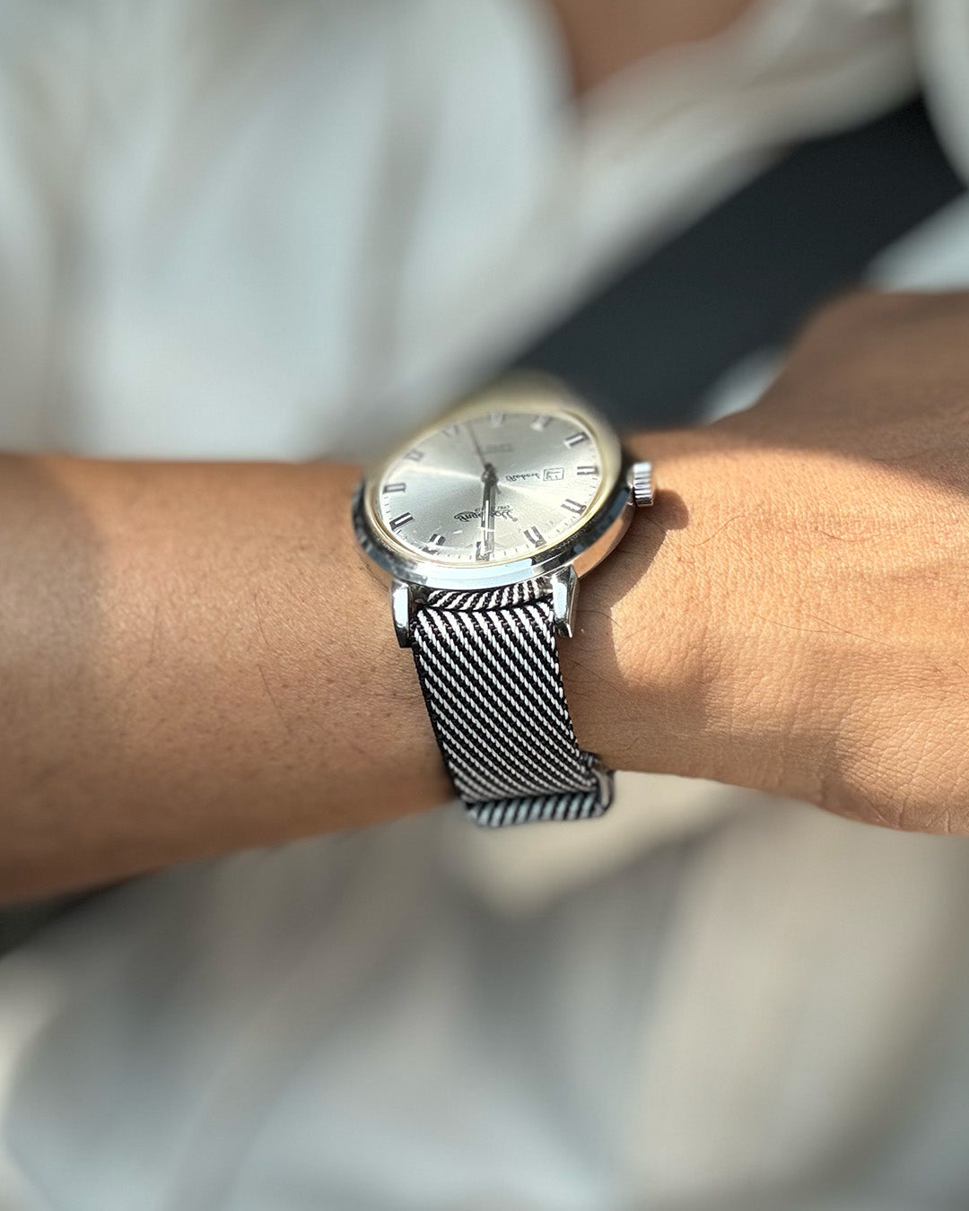 Service Black__TWILL FABRIC NYLON NATO WATCH STRAP ON CITIZEN