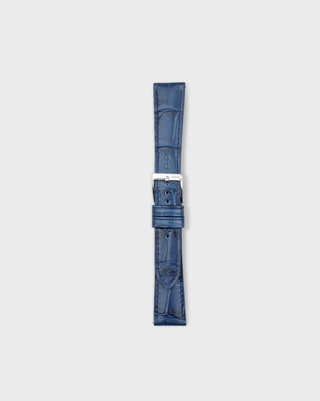 Tailored Navy__Croc Print Italian Leather Watch Strap in Navy for Luxury Dress Watches Lug width sizes : 18mm, 19mm, 20mm, 22mm