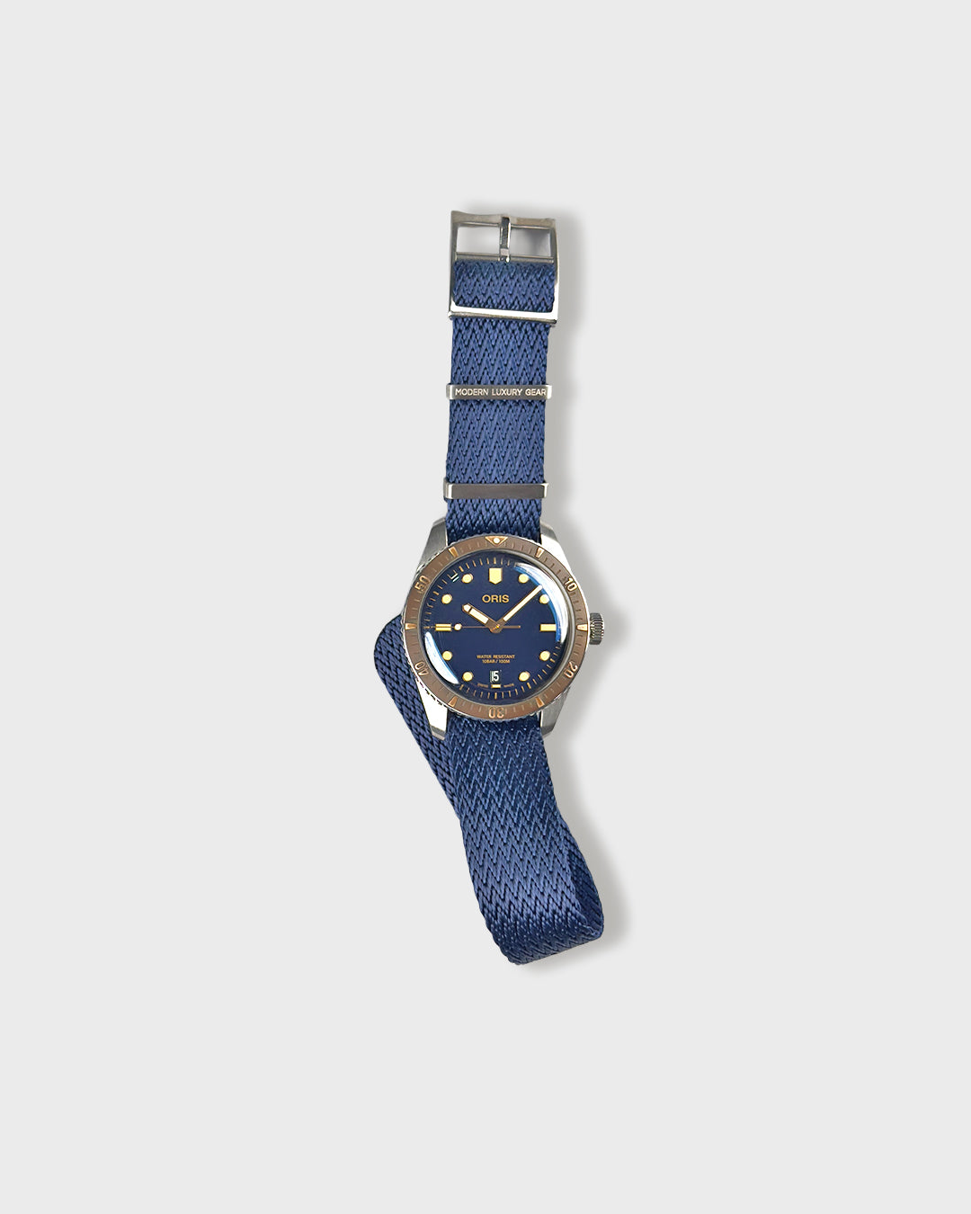 Mako Shark__ Nylon NATO watch strap 21mm in blue colour