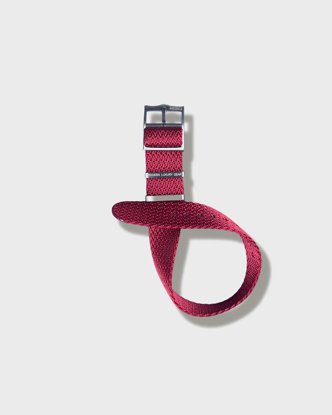 Redtail Shark__ Red coloured NATO nylon fabric Sharktooth pattern watch strap