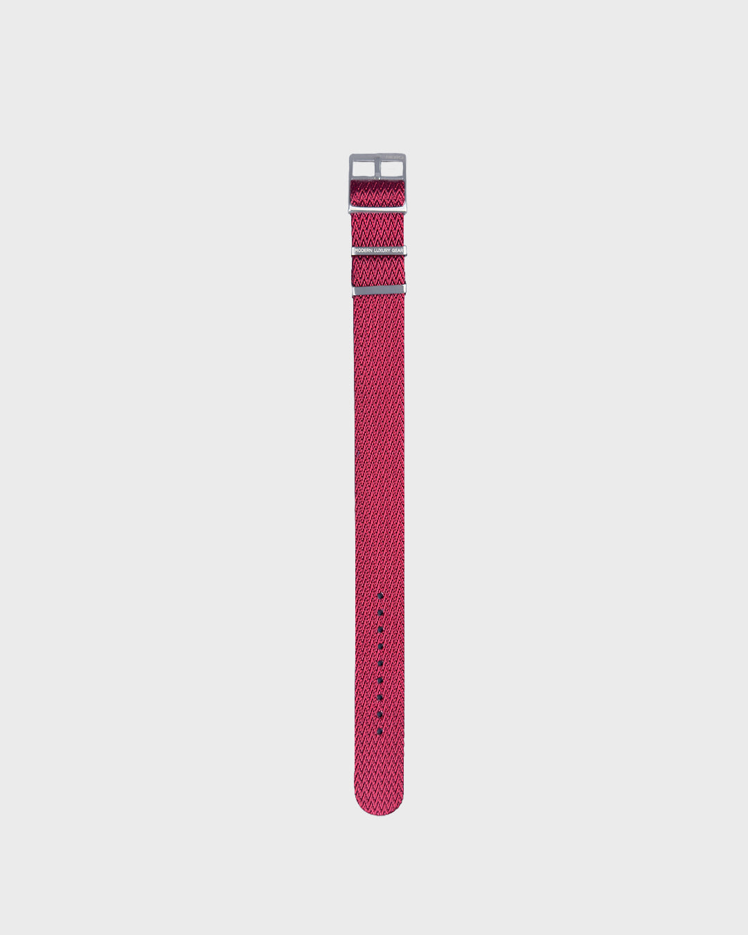 Redtail Shark__ Red coloured NATO nylon fabric Sharktooth pattern watch strap