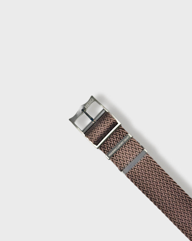 Sandbar Shark__nylon watch straps in Brown Color 18mm to 24mm 100% Vegan