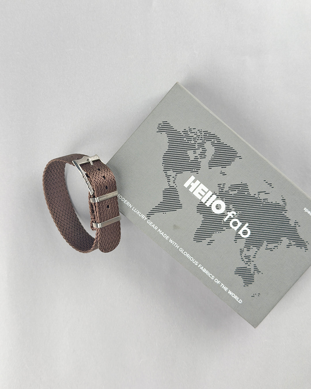 Sandbar Shark__nylon watch straps in Brown Color 18mm to 24mm 100% Vegan