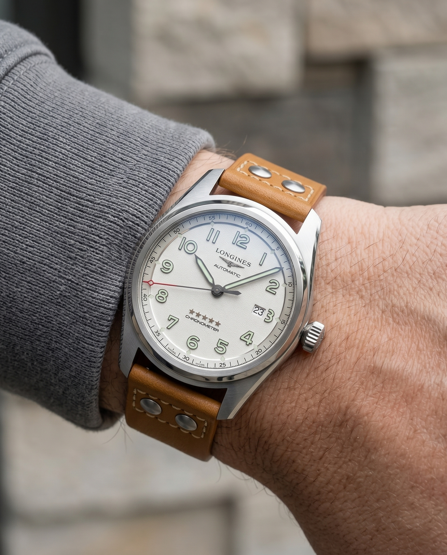 QUEEN (Golden Tan)__Pilot Style Leather Watch Strap in Veg Tan Italian Leather Tan colour 20mm & 22mm Size