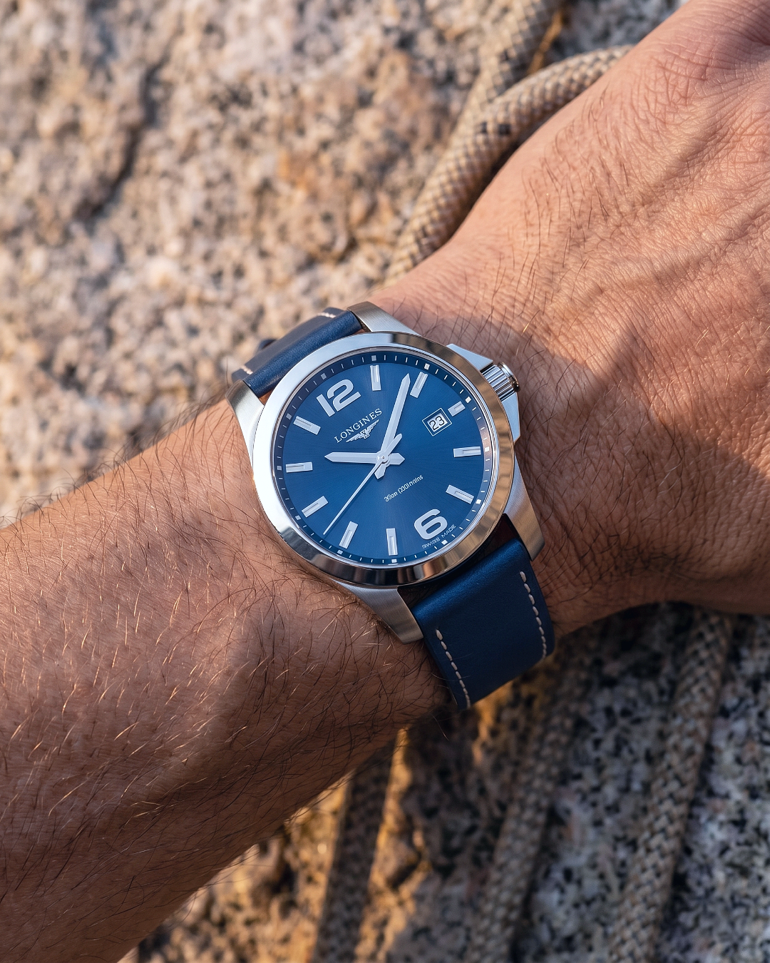 Deep Current__Premium Italian leather watch strap in Blue available in sizes 18mm, 19mm, 20mm, 21mm & 22mm by Hello EDC