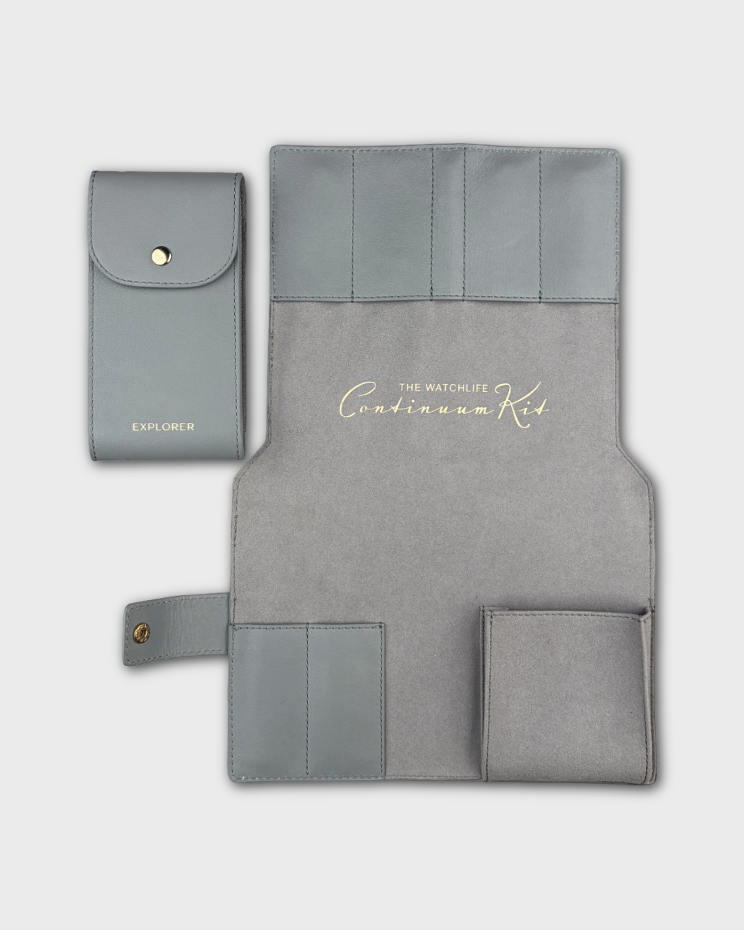 6 STRAP FOLIO + WATCH POUCH__Compact Watch Strap folio with watch carry pouch in premium Napa leather made to carry watches & straps while travelling.