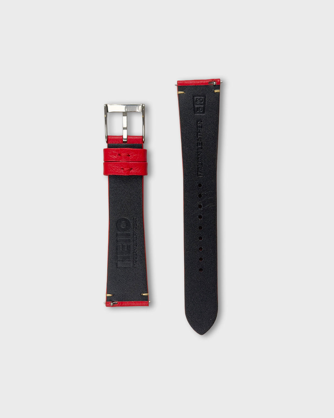 Red Berry__Italian Leather watch strap 18mm, 20mm, 22mm