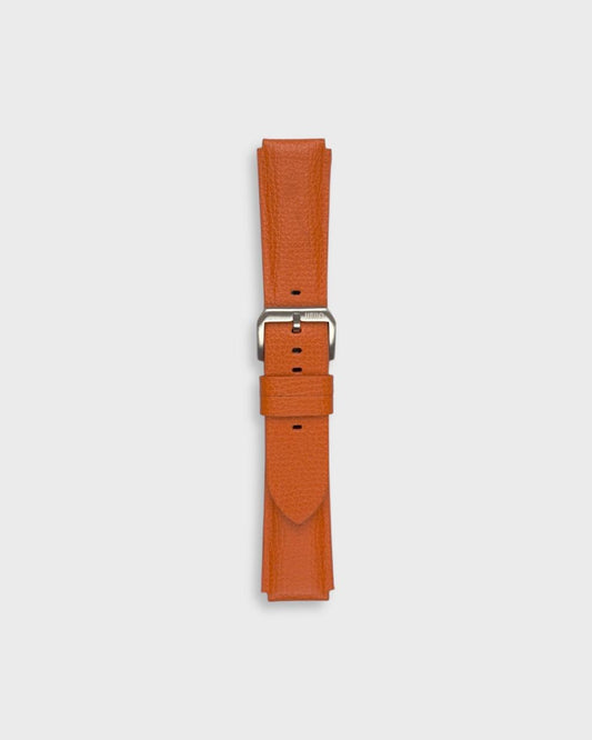 Orange__Seiko Monster leather watch strap