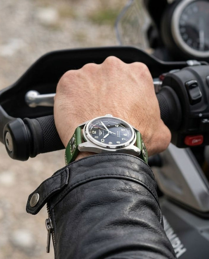 U2 (Irish Green)__Green Color Leather Watch Strap 