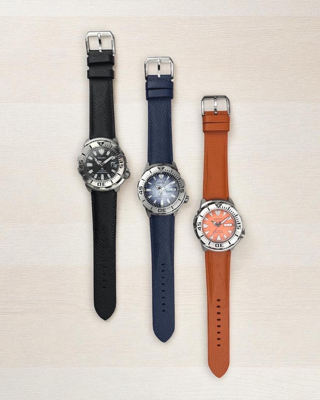 Deep Blue__Seiko Monster leather watch strap