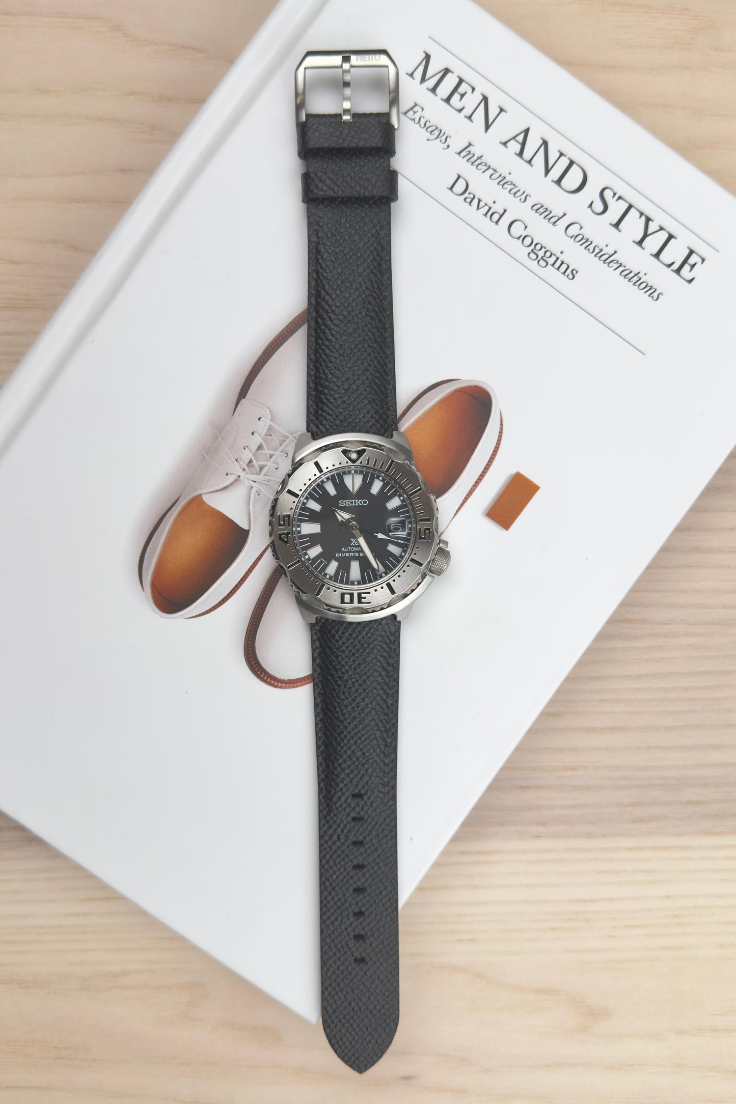 Onyx__Seiko Monster leather watch strap