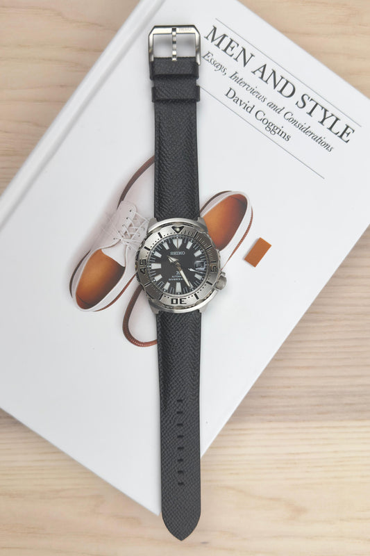 Onyx__Seiko Monster leather watch strap