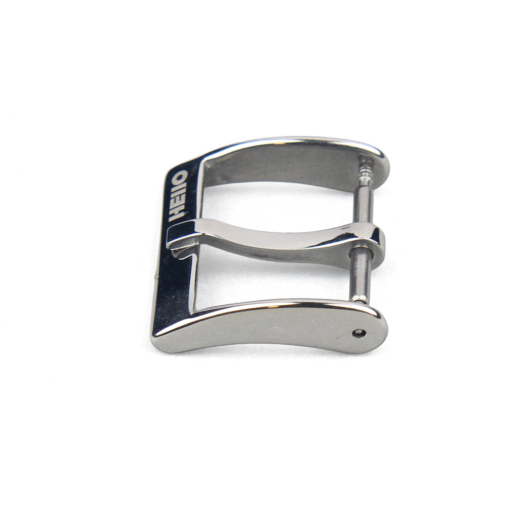 Slim Dress Tang Buckle — Polished Silver — 4