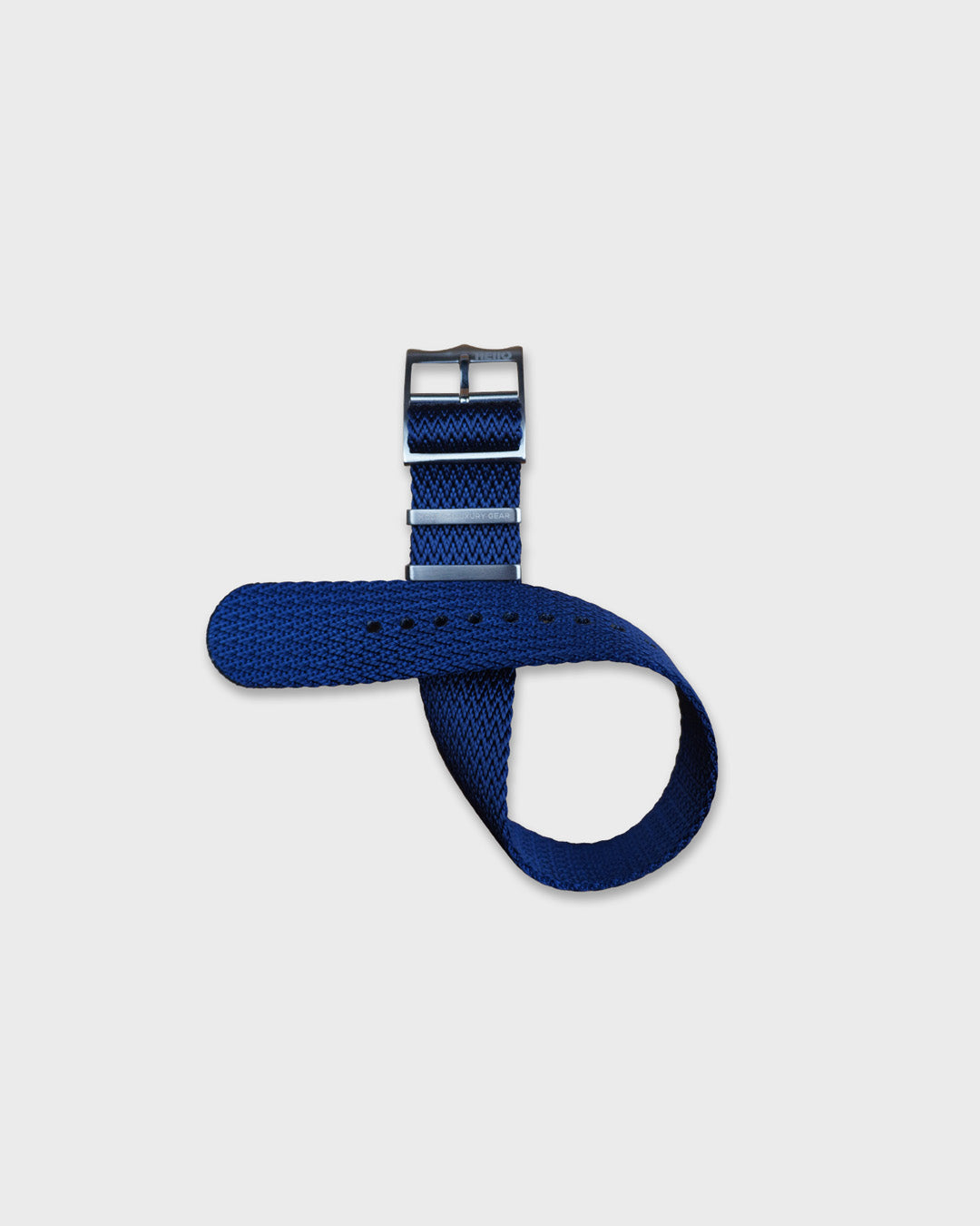 Mako Shark__ Nylon NATO watch strap Sharktooth Pattern Solid Navy Blue 20mm to 22mm size