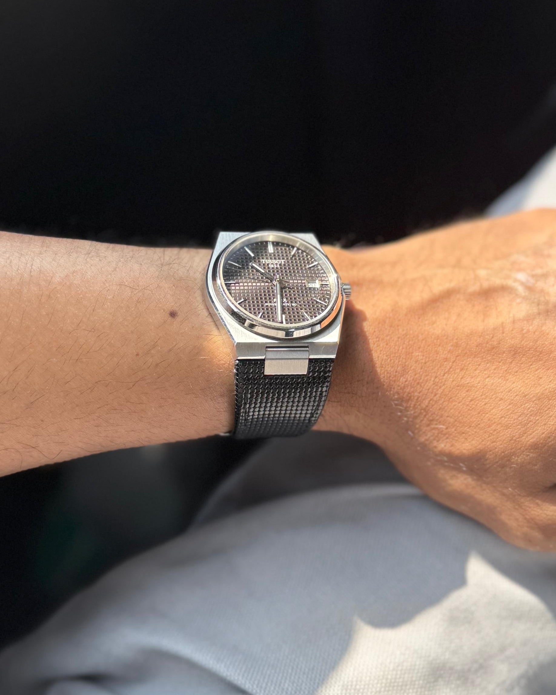 Phantom grid - Tiffany__ , Tissot PRX Leather Strap for 40mm